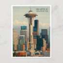 Recherche de vintage seattle cartes postales Aquarelle