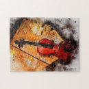 Recherche de violon puzzles Aquarelle