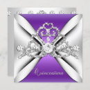 Recherche de purple silver quinceanera invitations Argent