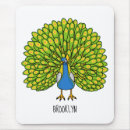 Recherche de plumes colorées tapis souris Paon