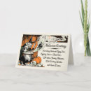 Recherche de vintage cartes halloween Chat noir