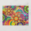Recherche de fleur psychédélique cartes postales Hippie