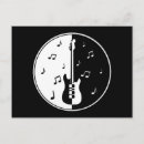 Recherche de guitare électrique cartes postales Noir