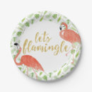 Recherche de flamant rose assiettes en papier Aquarelle