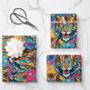 Recherche de tête de tigre papier cadeau Chat