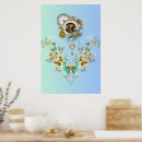 Recherche de papillon turquoise art Steampunk