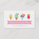 Recherche de salon de crème glacée cartes visite Élégant