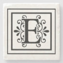 Recherche de lettre e dessous de verres Initiale