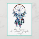 Recherche de dreamcatchers cartes postales Bleu
