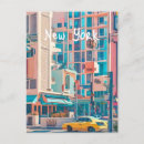 Recherche de aquarelle de new york cartes postales Illustration