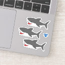 Recherche de requin blanc autocollants Poissons