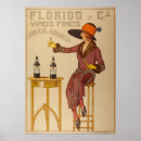 Recherche de femmes et vin posters Femme vintage