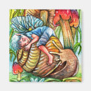 Recherche de feuille rouge magnets Bleu