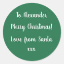 Recherche de père noël classique autocollants Vert