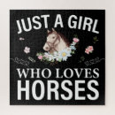 Recherche de le cheval puzzles Jeune fille