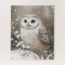 Recherche de neige puzzles Hibou