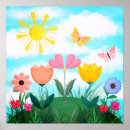 Recherche de ciel bleu nuages posters Fleurs