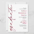 Recherche de red graduation invitations Calligraphie