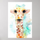Recherche de peinture de girafe posters Animal