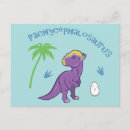 Recherche de dinosaure kawaii cartes postales Préhistorique