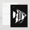 Recherche de poisson noir et blanc cartes postales Océan