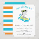 Recherche de requins invitations Bleu