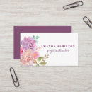 Recherche de fleur violette cartes visite Coiffeur