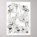 Recherche de cheval noir et blanc posters Sauvage
