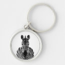 Recherche de zèbre noir et blanc porteclés Photographie