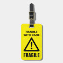 Recherche de fragile bagages étiquettes Avertissement