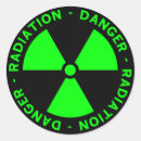 Recherche de symbole de rayonnement autocollants Radioactif