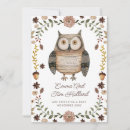 Recherche de hibou aquarelle invitations Rustique