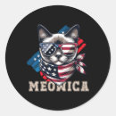 Recherche de chat patriotique autocollants Drôle