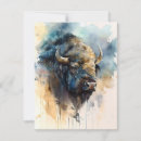 Recherche de bison américain Aquarelle