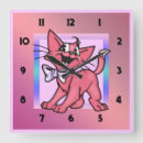 Recherche de dessin de chat horloges Chats