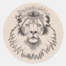 Recherche de tête lion autocollants Animal