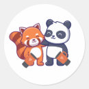 Recherche de panda noir et blanc autocollants Rouge