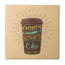 Recherche de café français carreaux Typographie