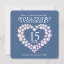 Recherche de 15ème anniversaire mariage cartes invitations Bleu