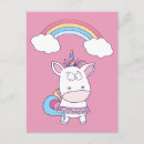 Recherche de licorne drôle cartes postales Illustration