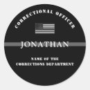 Recherche de lignes fines autocollants Agent correctionnel