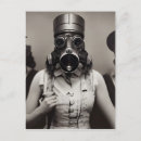 Recherche de masque gaz cartes postales Ai généré