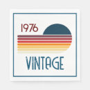 Recherche de anniversaire 1976 serviettes Vintage