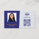 Recherche de orange et bleu cartes visite Code qr