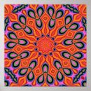 Recherche de mandalas posters Psychédélique
