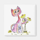 Recherche de flower carrés magnets Pink