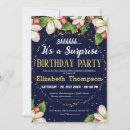 Recherche de chut surprise invitations Bleu marine
