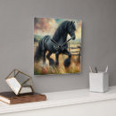 Recherche de cheval noir horloges Animal de ferme