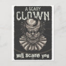 Recherche de visage de clown cartes postales Effrayant