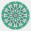 Recherche de mandala vert autocollants Blanc